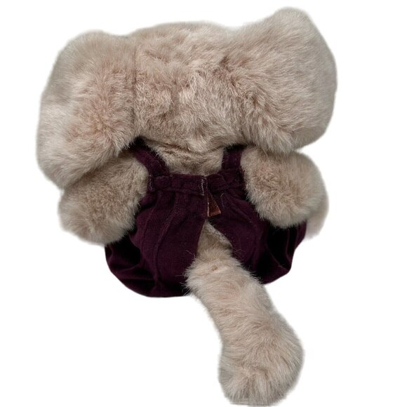 Boyds Bears Rosie O'Pigg J.B.Bean Pig Plush Jointed 10" Purple Velour Overall 96 - Picture 4 of 10